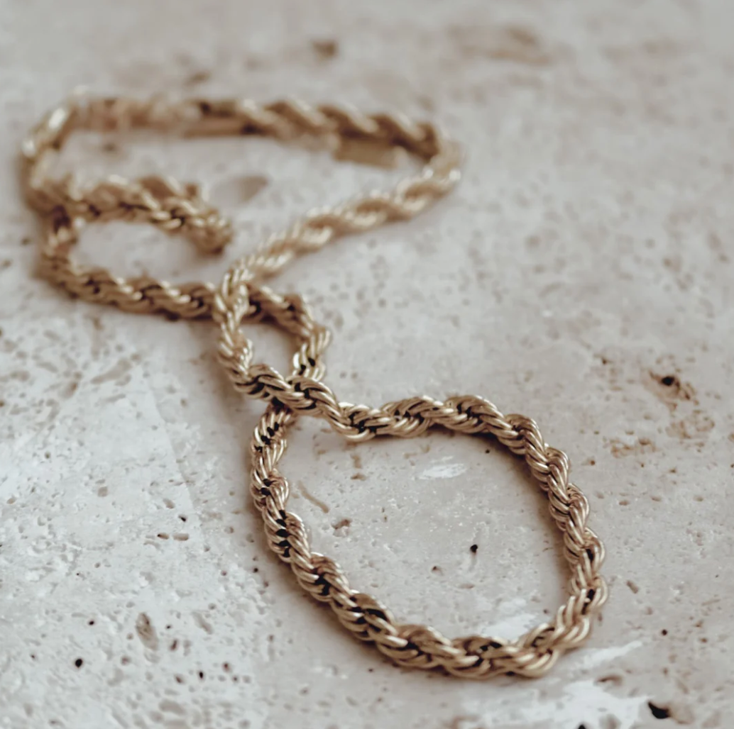 chunky rope chain necklace