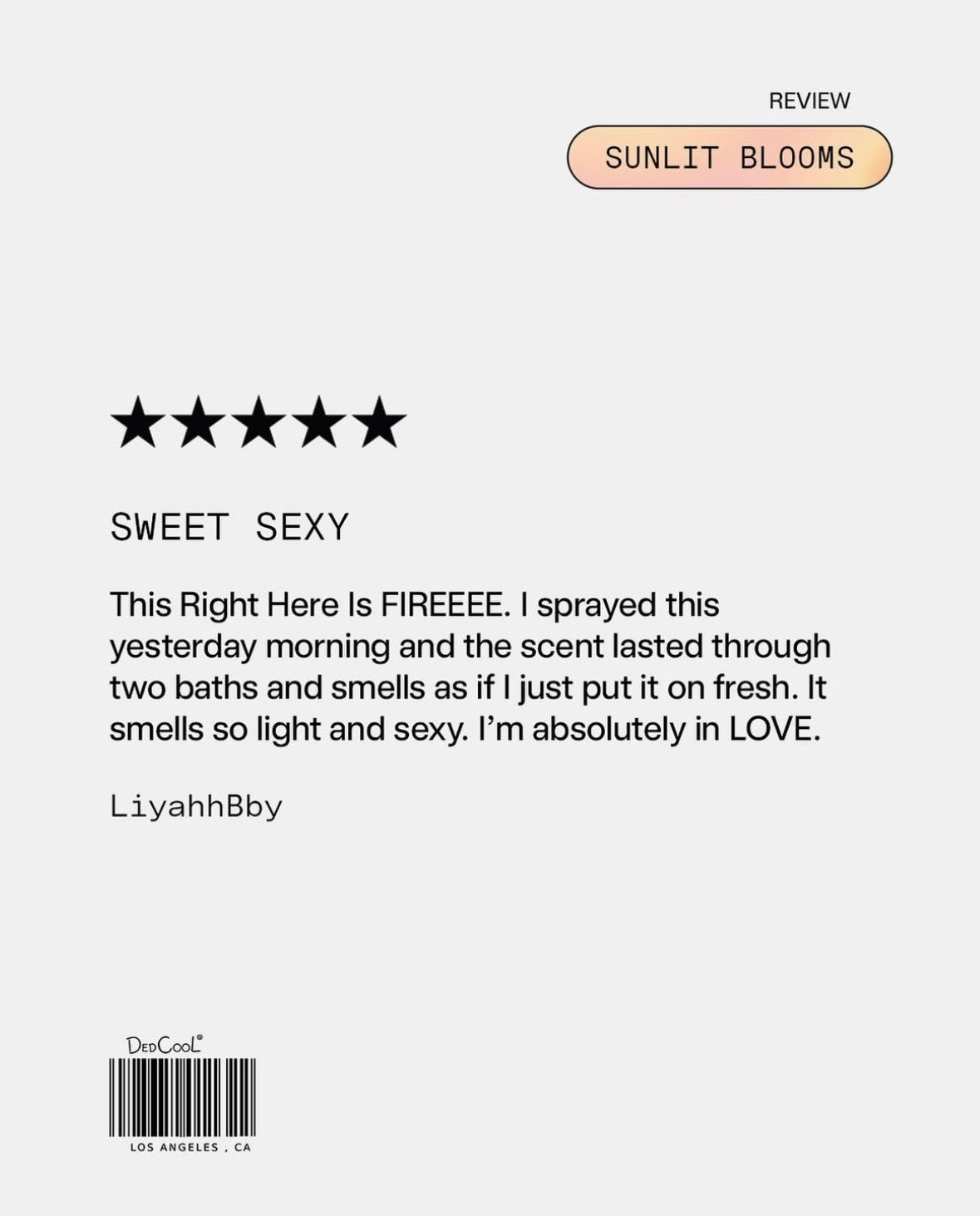 dedcool fragrance - sunlit blooms
