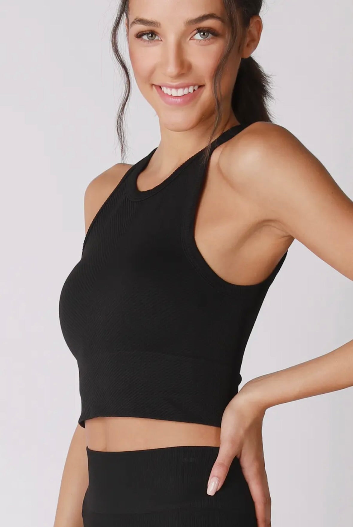 nb ribbed crop tank