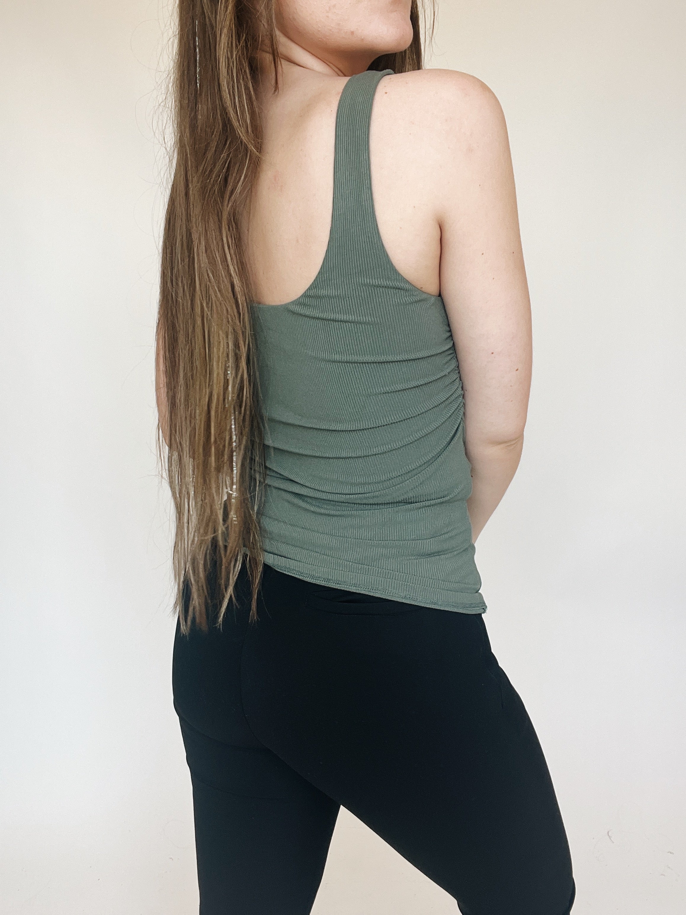 magnolia ruched tank