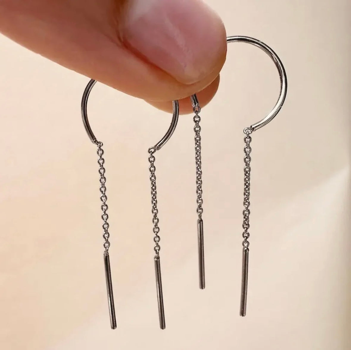 round threader earrings