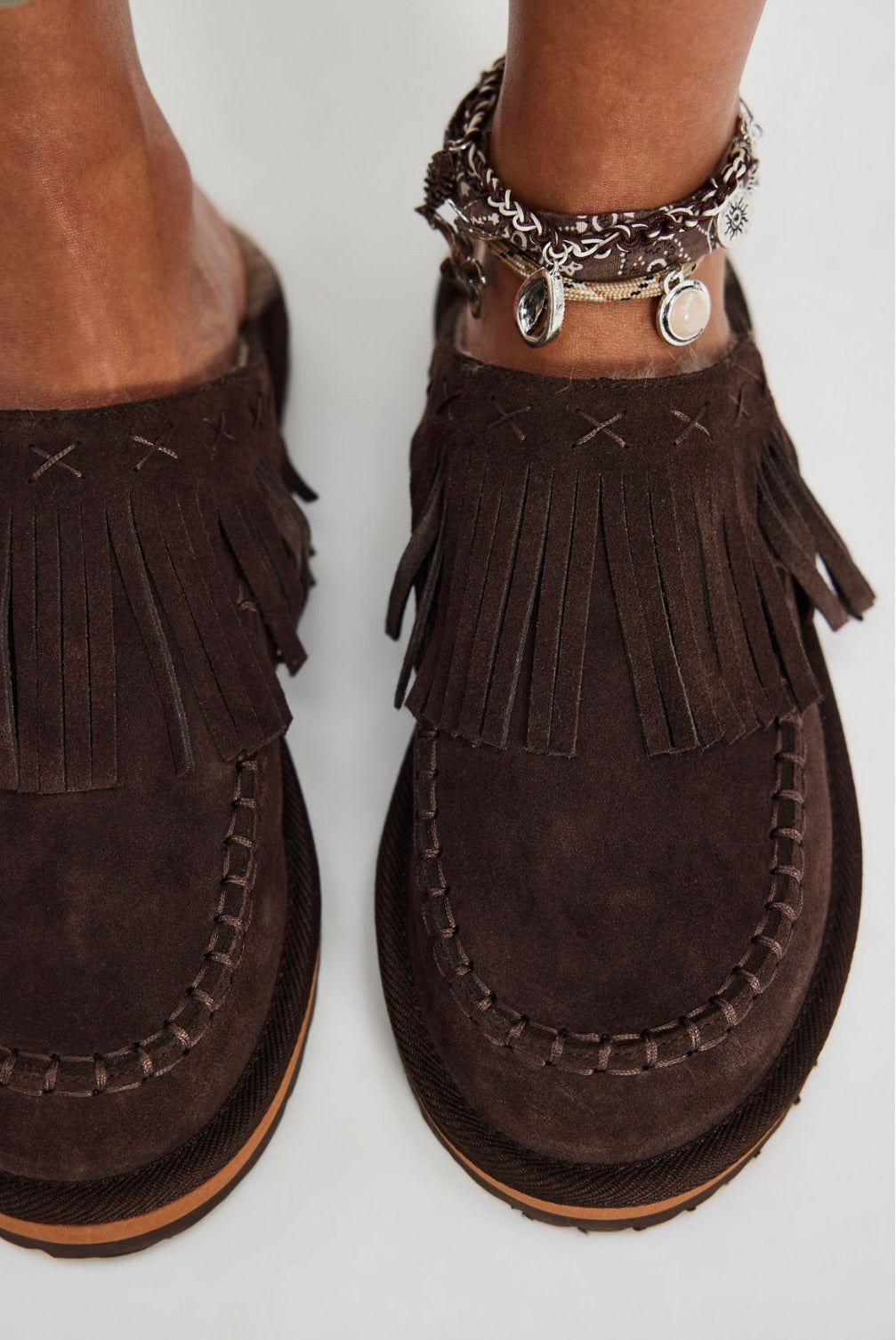 fp fallon fringe mule