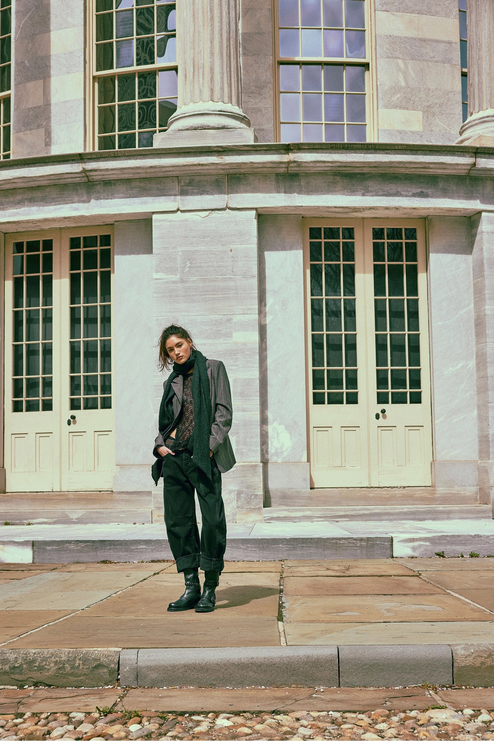 fp good luck mid rise barrel jean