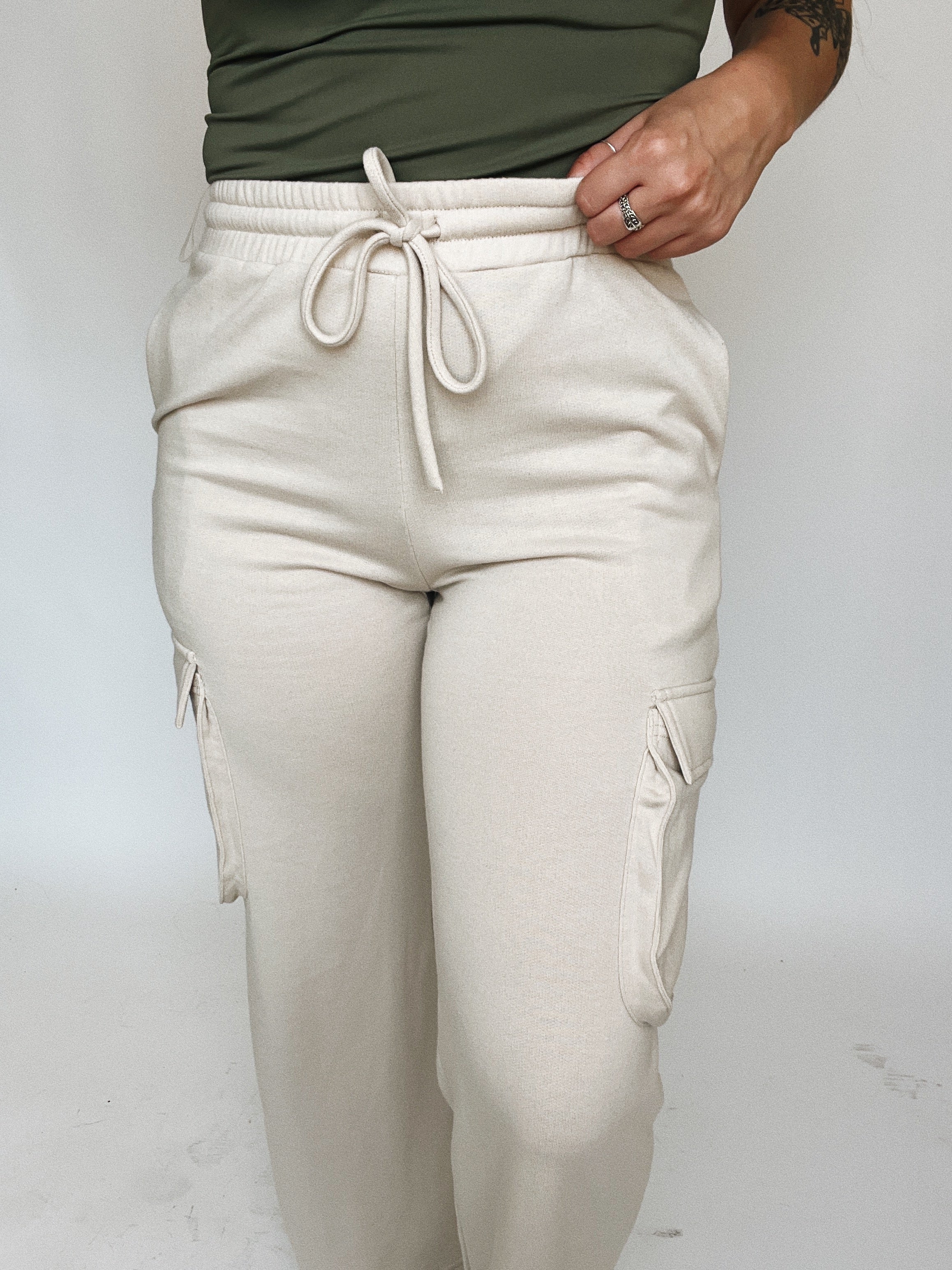 french terry cargo sweatpants