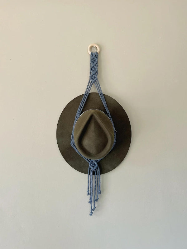sunbeam macrame single hat hanger
