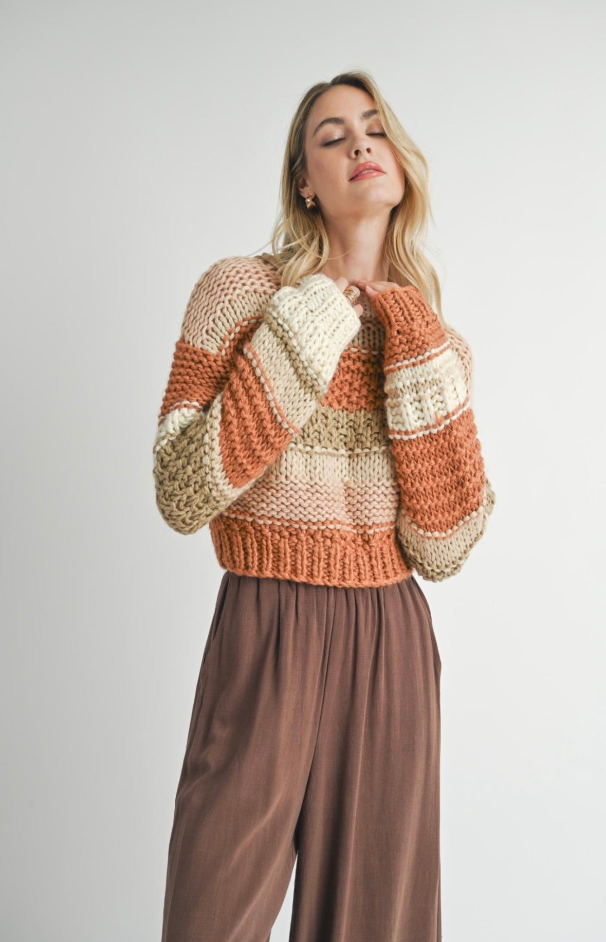 butter pecan chunky sweater