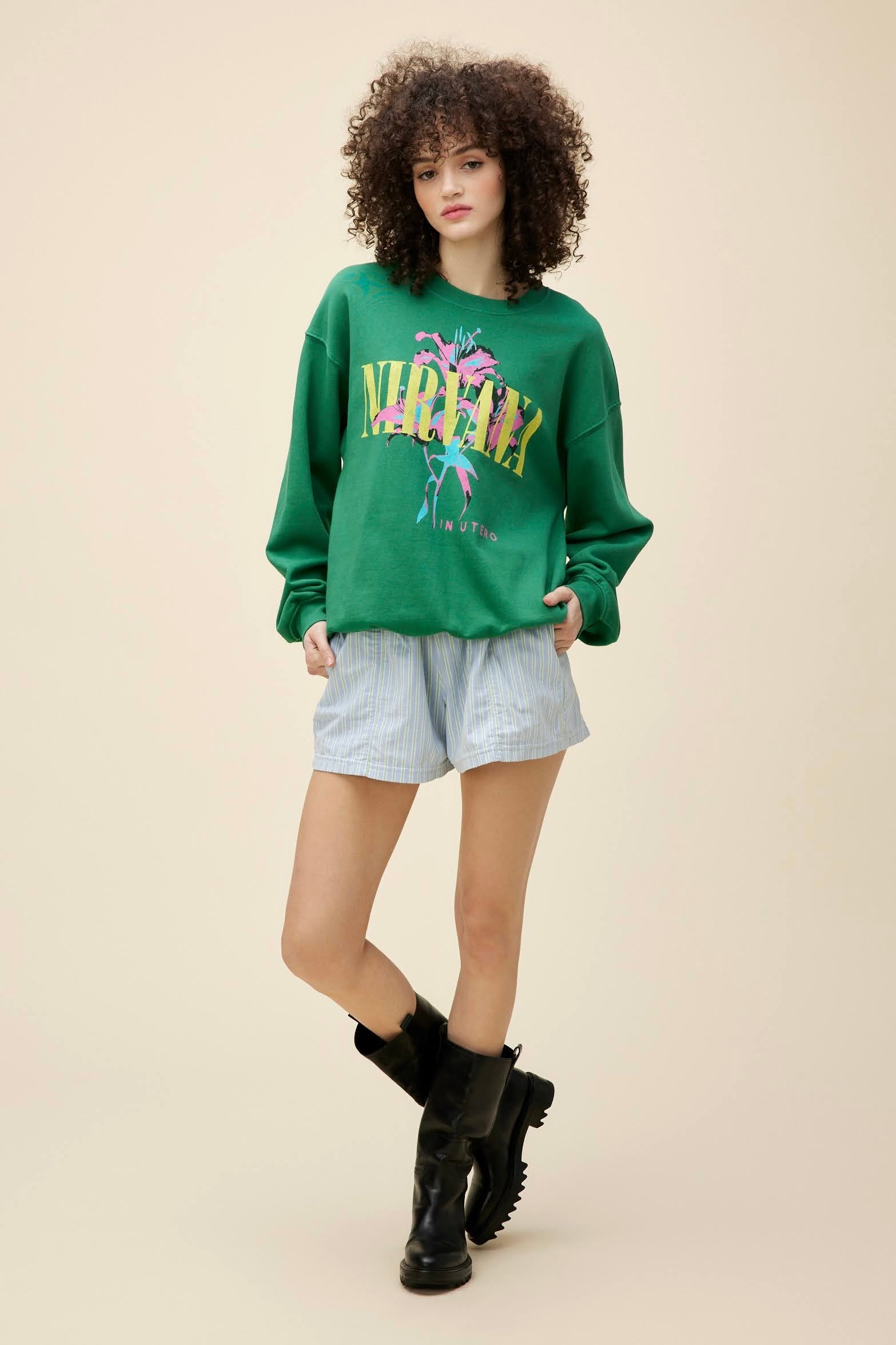 nirvana lilies boyfriend crewneck