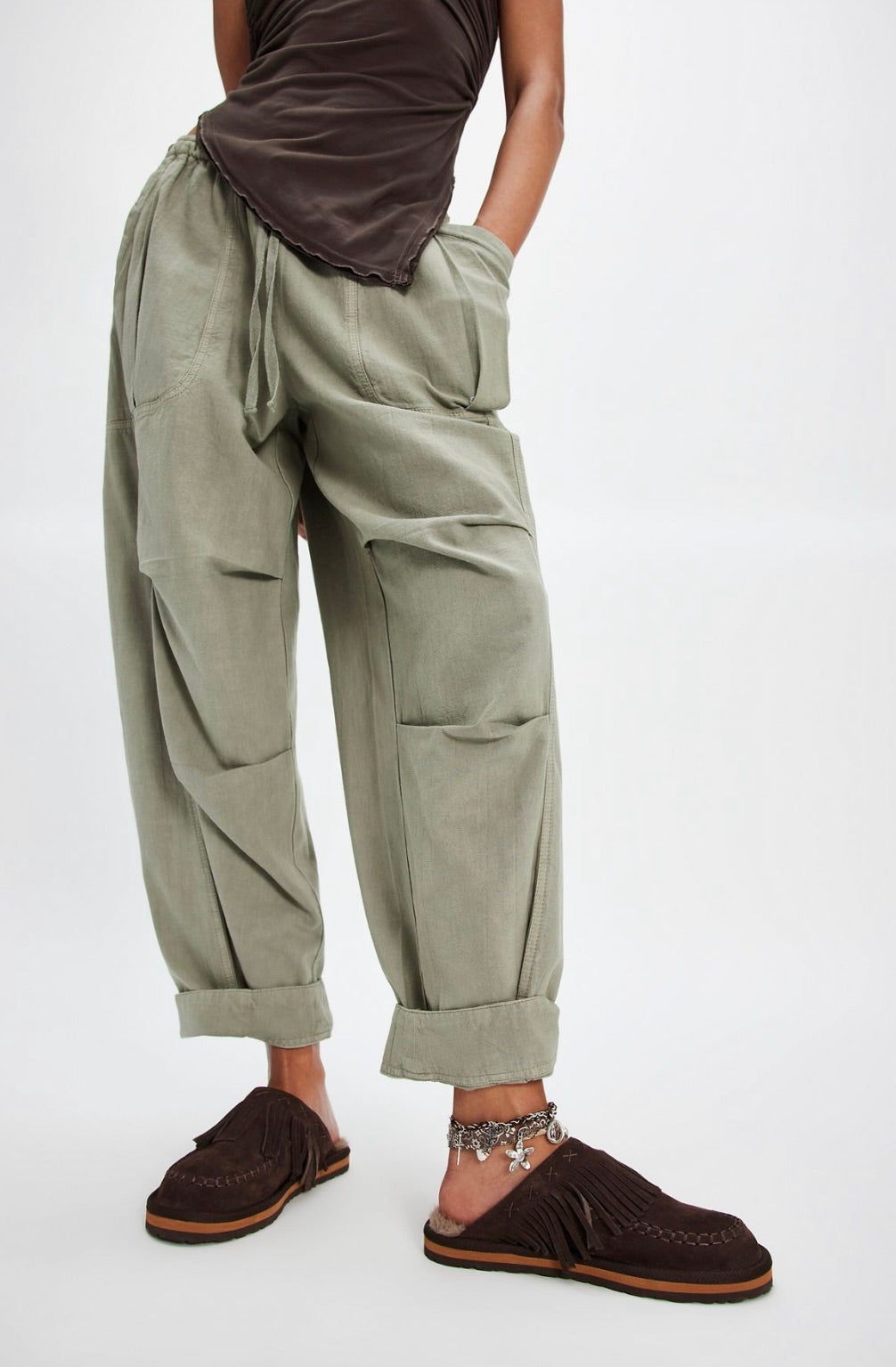 fp fallon fringe mule