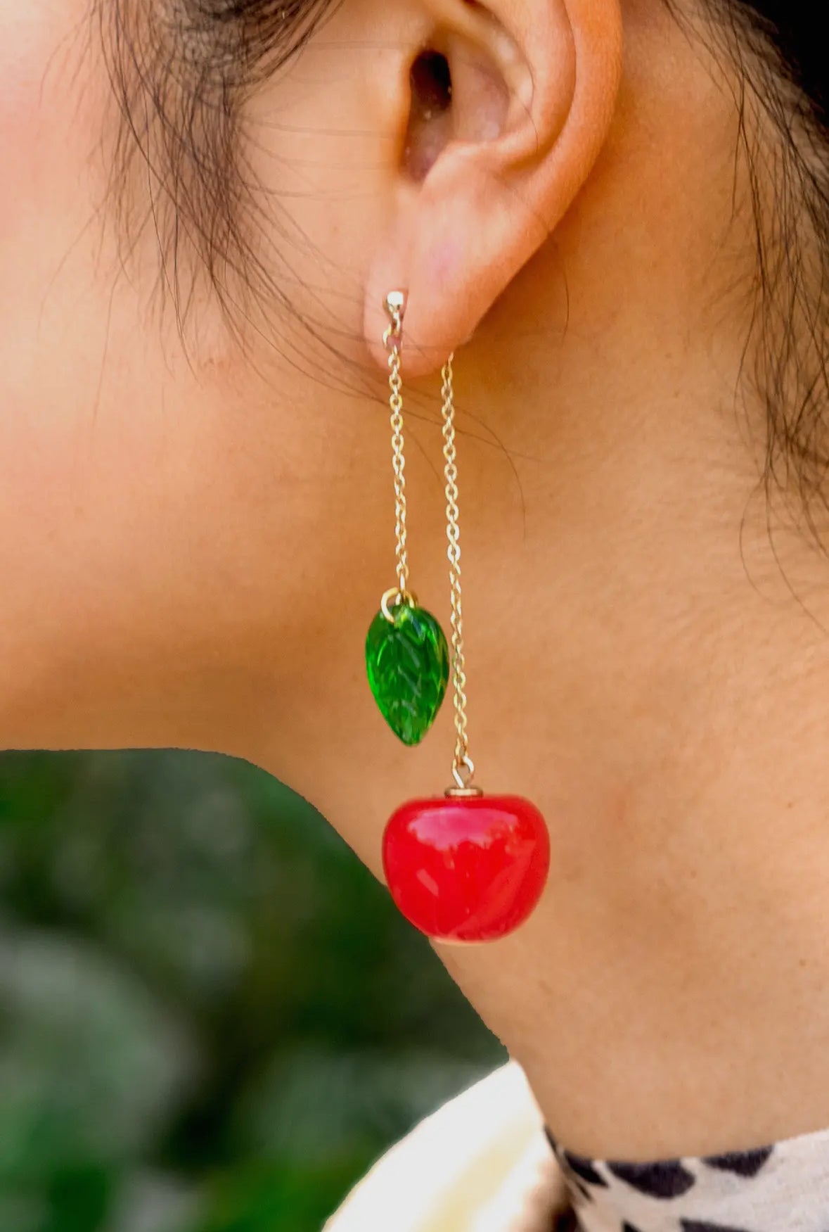 cherry bomb layered earrings