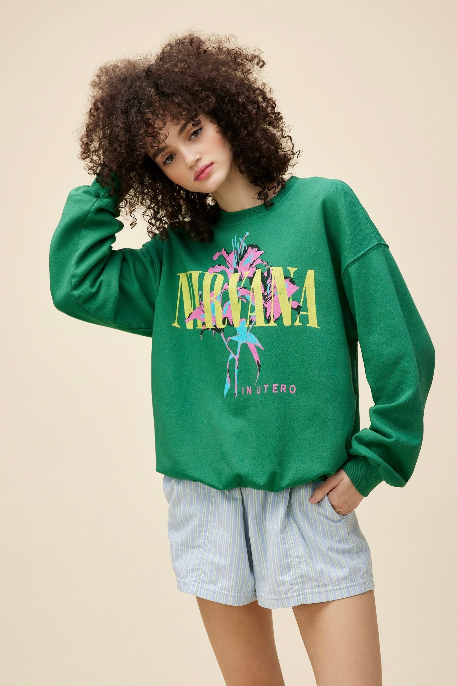 nirvana lilies boyfriend crewneck