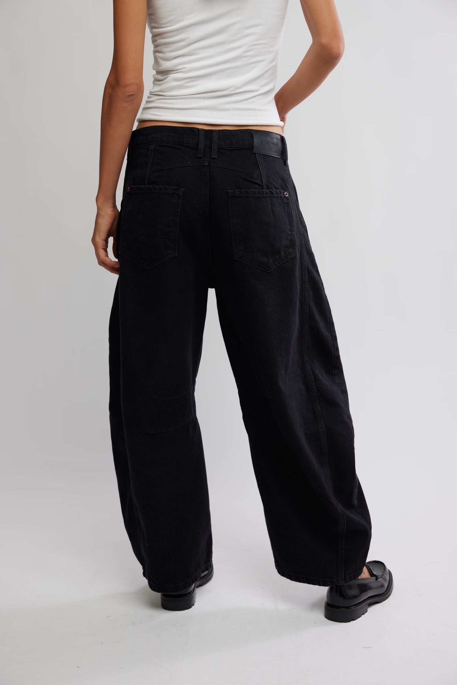 fp good luck mid rise barrel jean