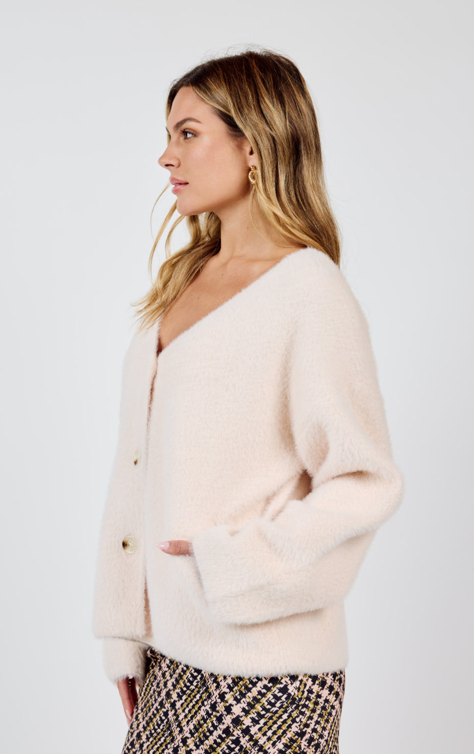 kathy soft button cardigan