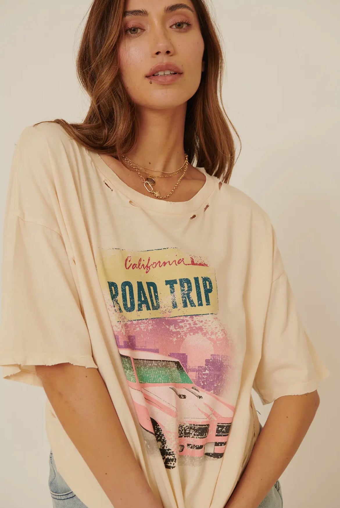 road trippin vintage graphic tee