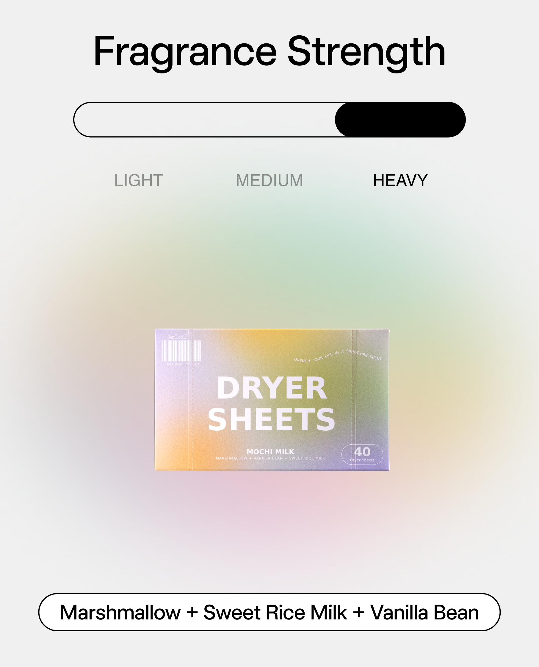 dedcool dryer sheets - mochi milk