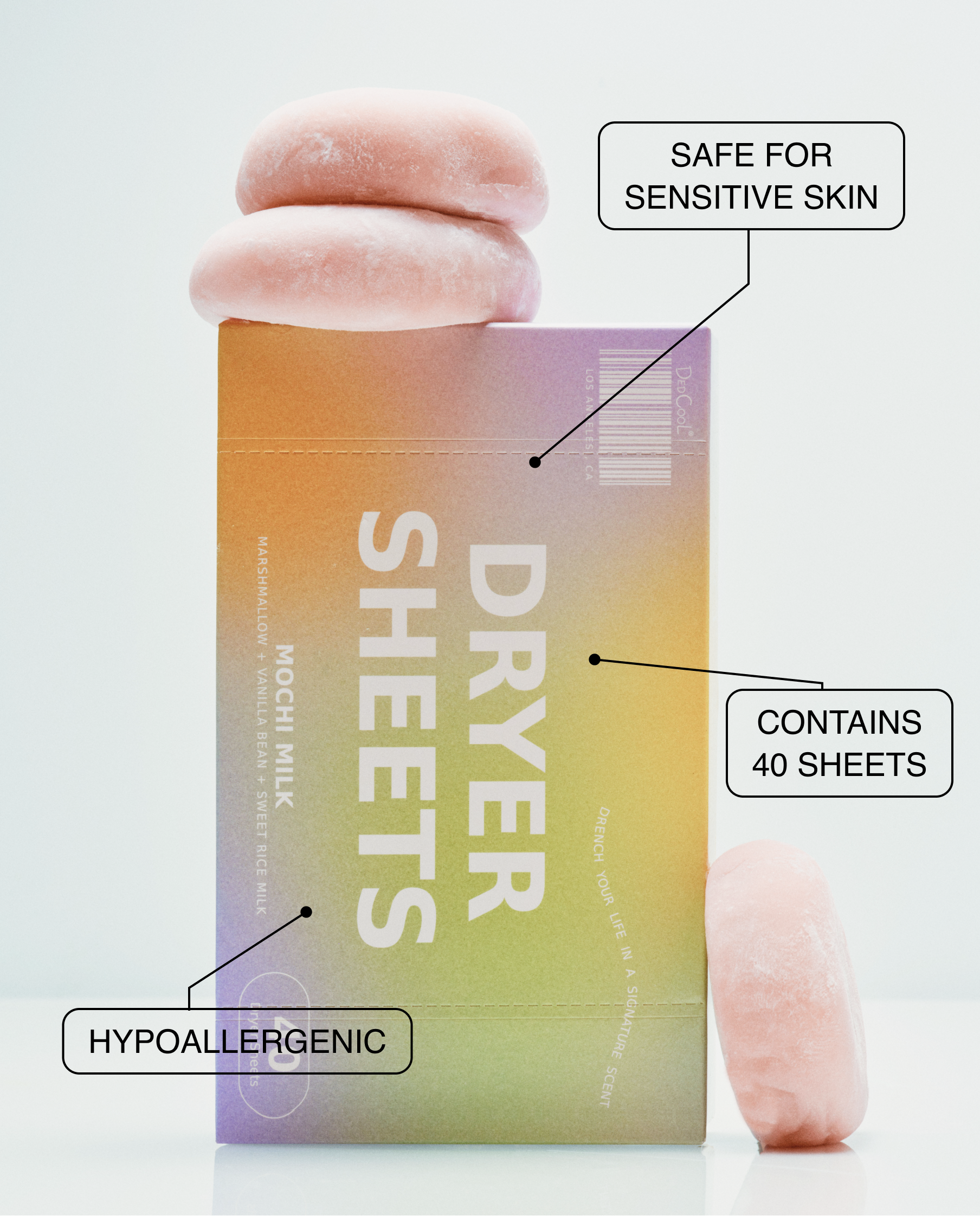 dedcool dryer sheets - mochi milk