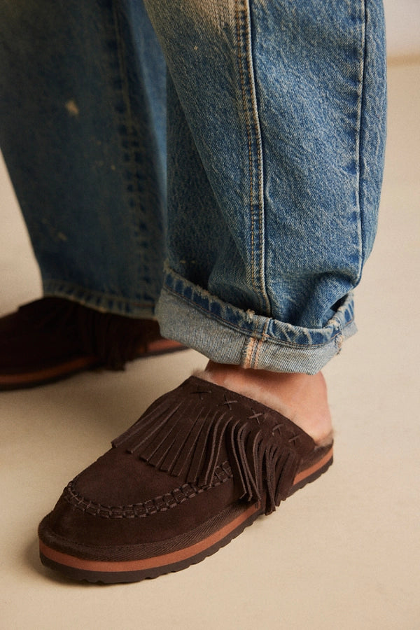 fp fallon fringe mule