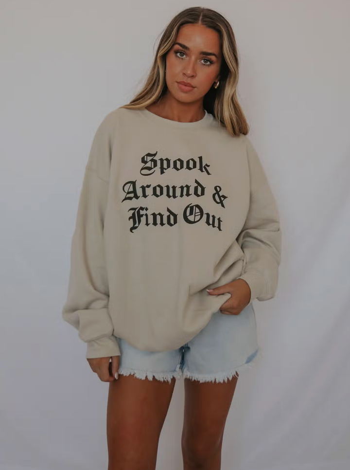 spooky around & find out crewneck