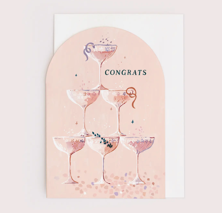 champagne congratulations card