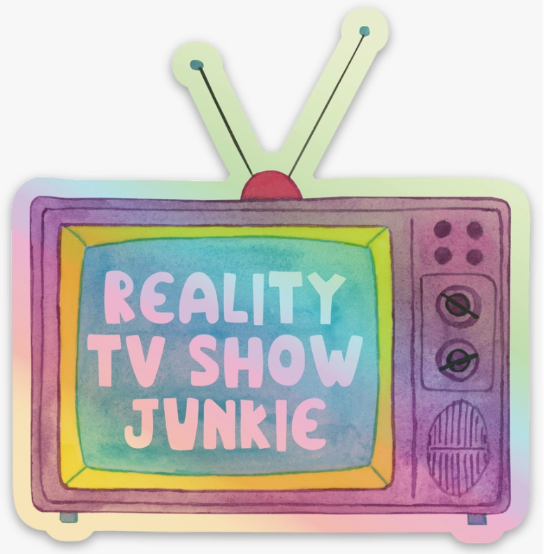 tv junkie sticker