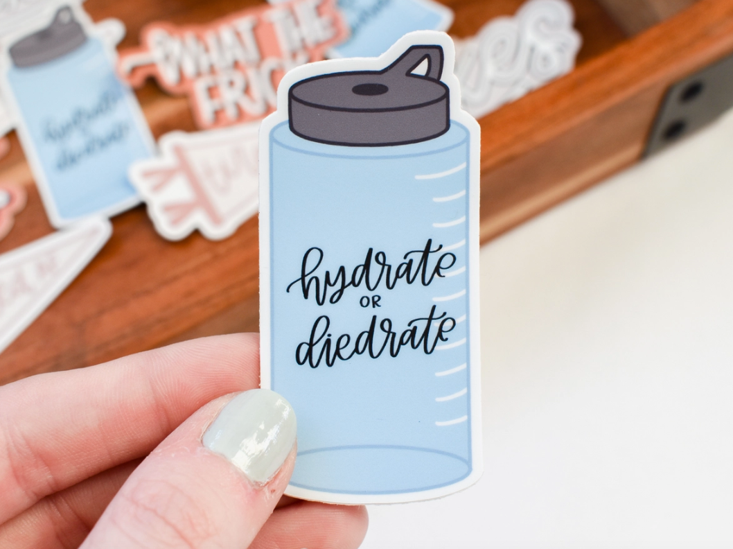 hydrate or diedrate sticker