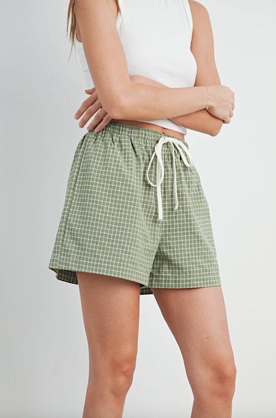 misty checkered shorts