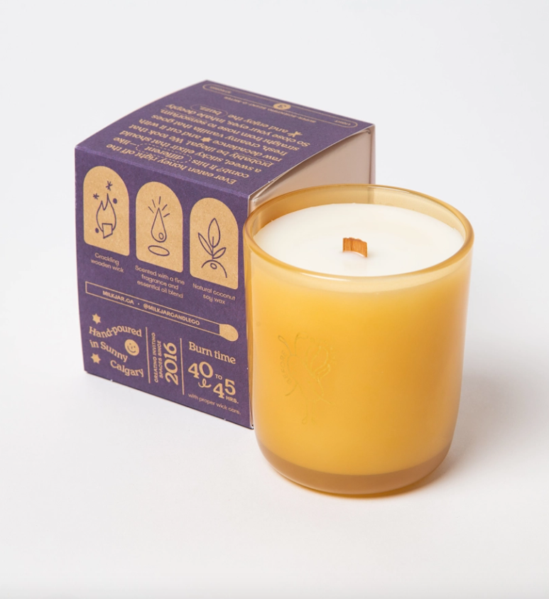 milk jar candle - before sunrise