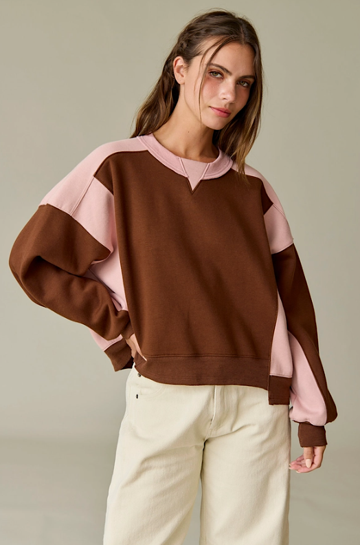 olivia contrast pullover