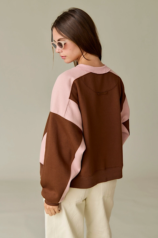 olivia contrast pullover