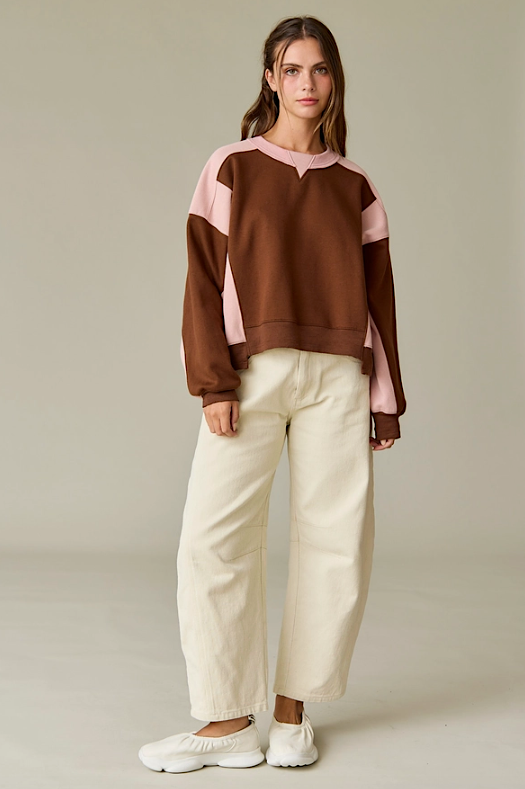 olivia contrast pullover