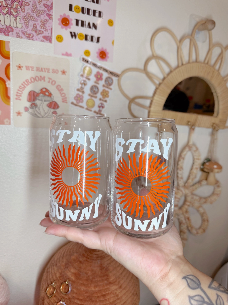 stay sunny glass cup