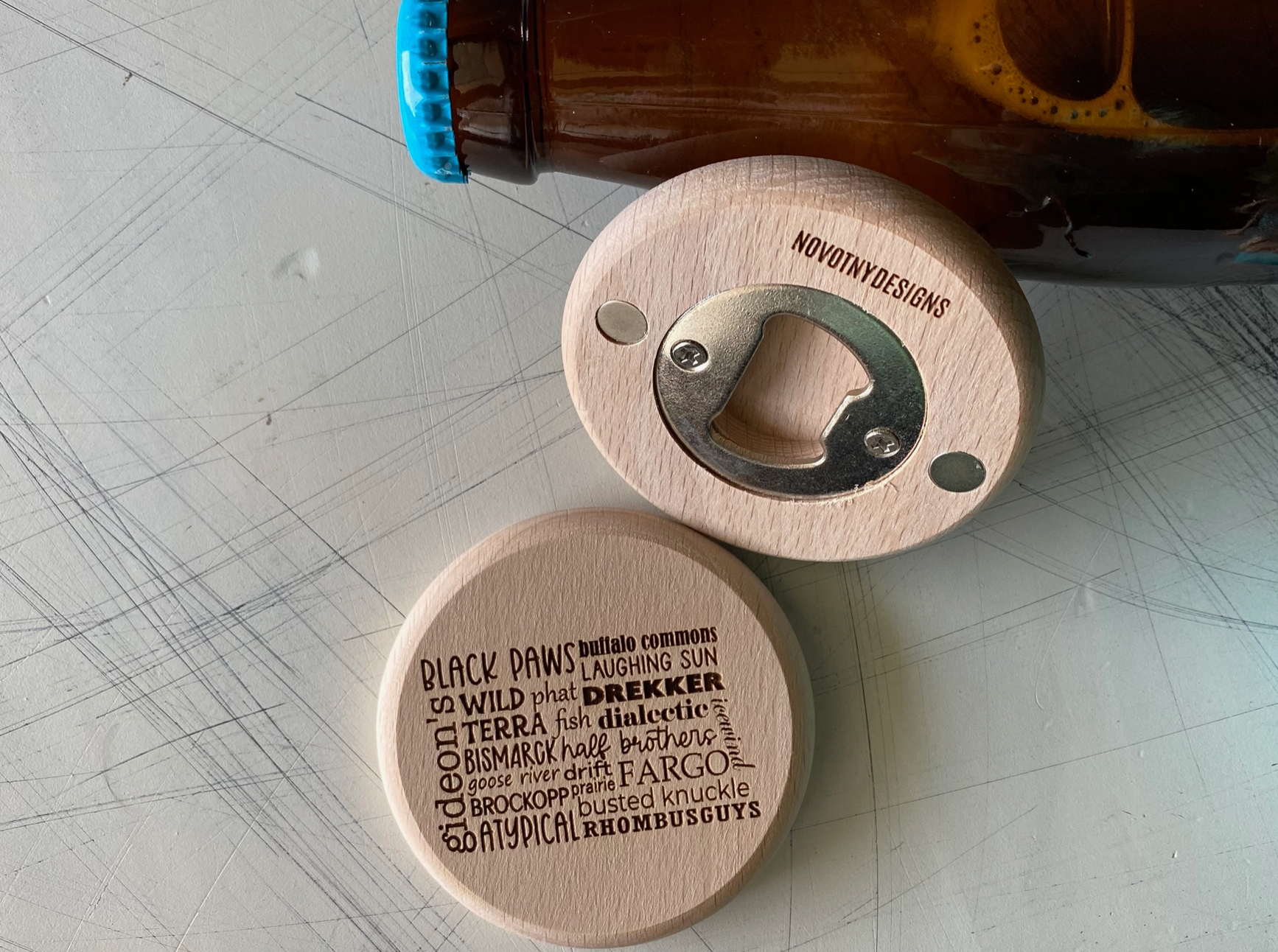 north dakota breweries magnetic bottle opener