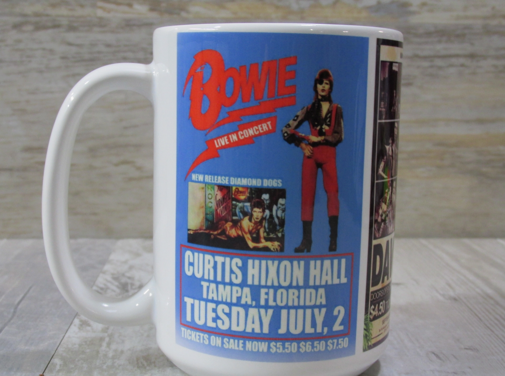 bowie vintage concert poster mug