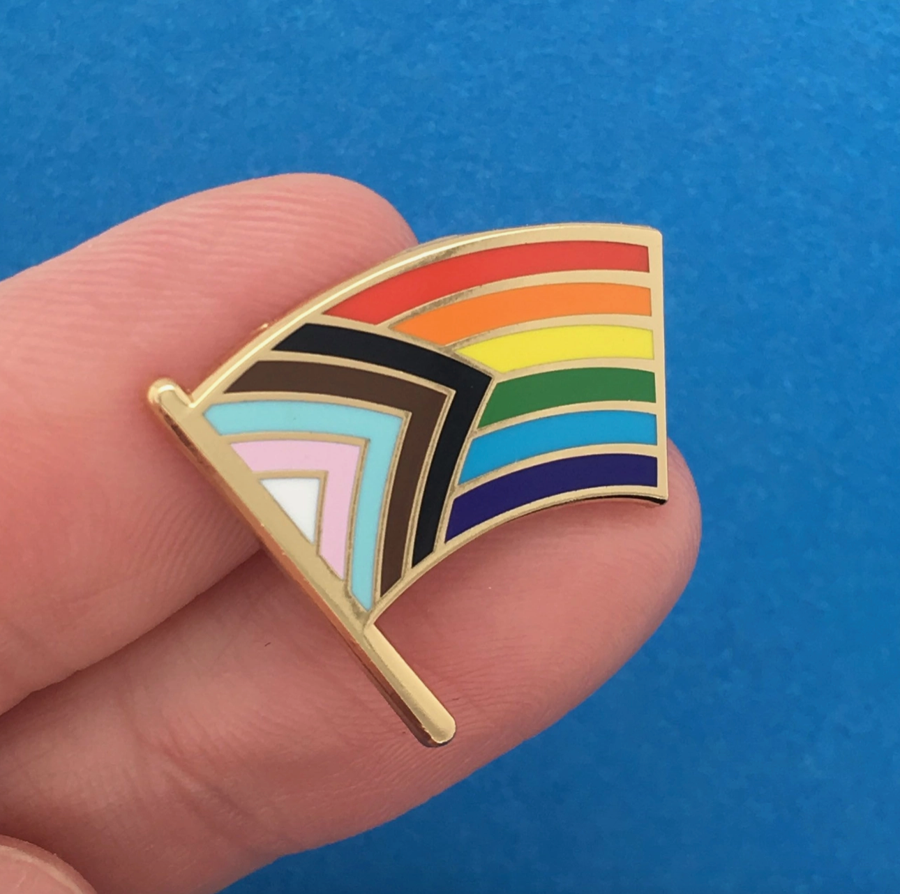 progress pride flag pin