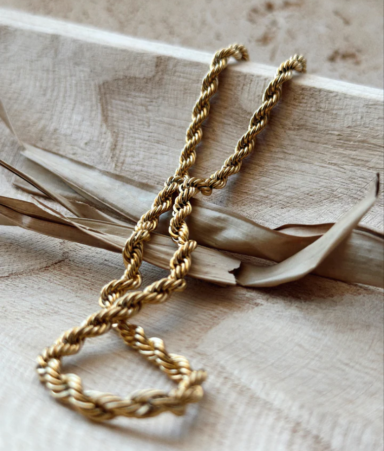 chunky rope chain necklace