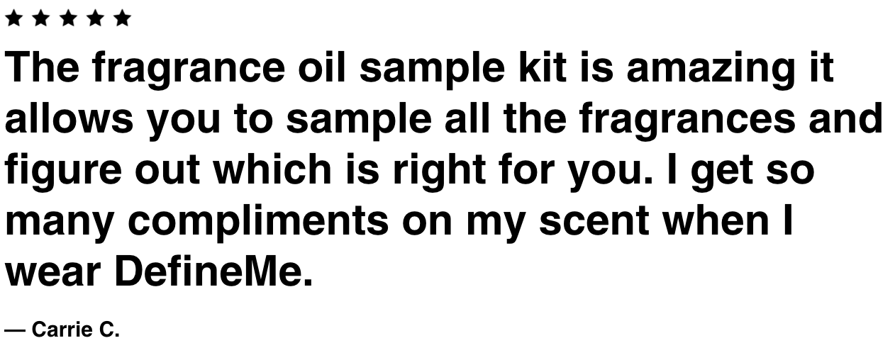 defineme fragrance oil kit