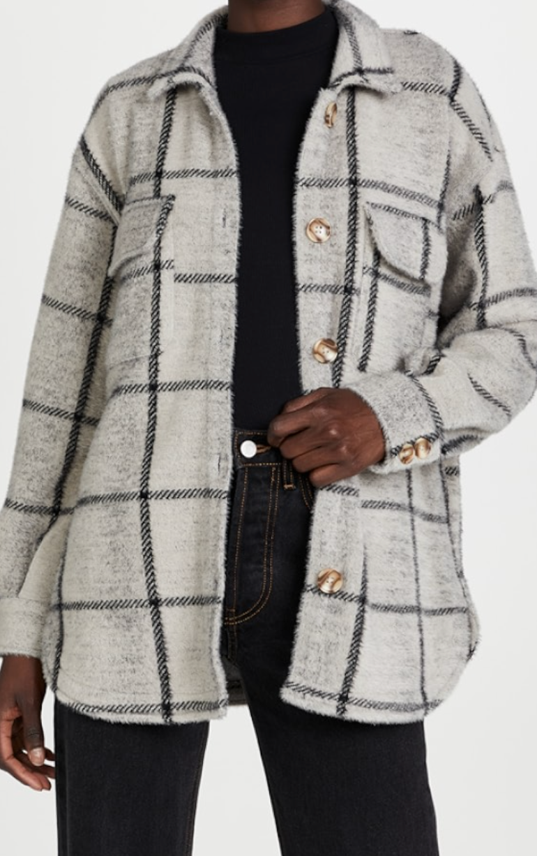 tucker fleece plaid jacket