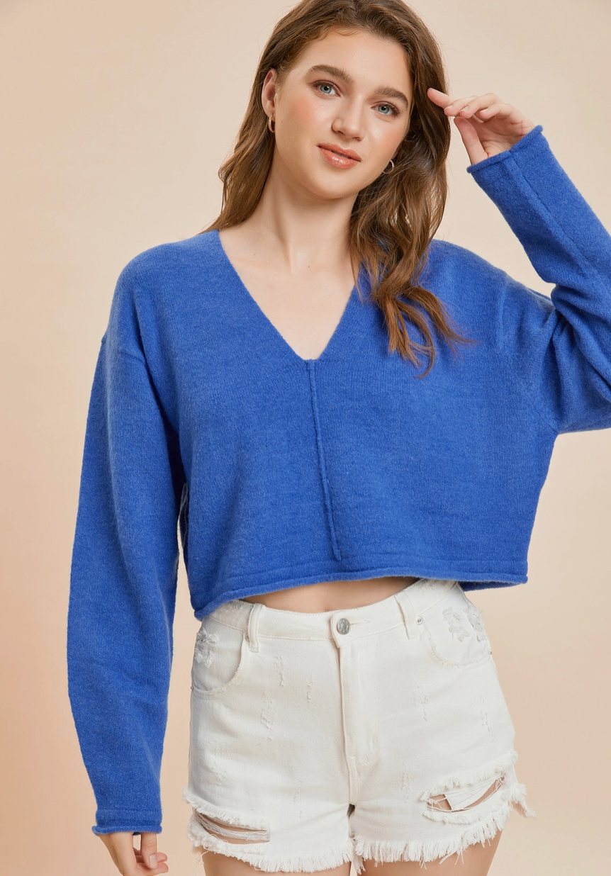 chili pepper cropped sweater
