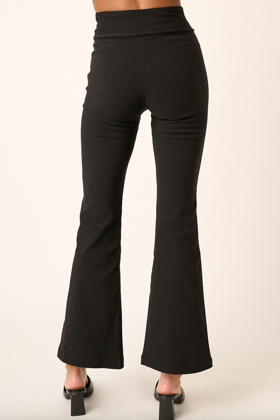 high waisted flare trousers