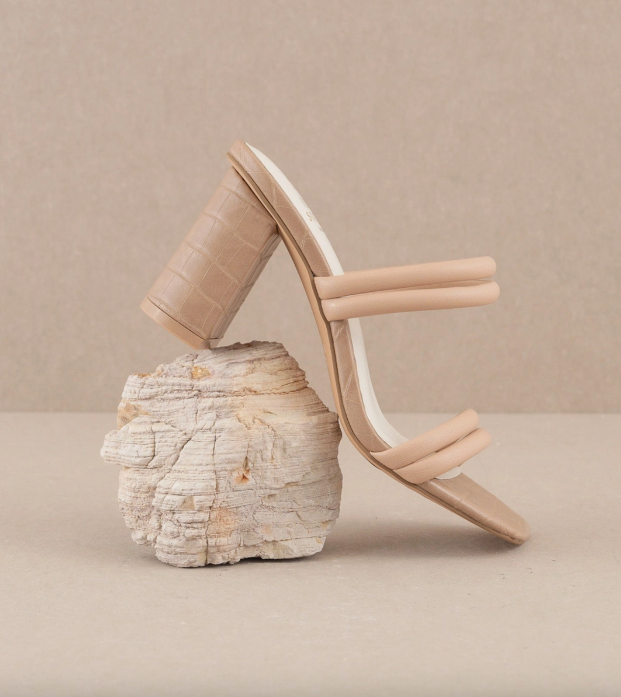 the angela strappy block heel