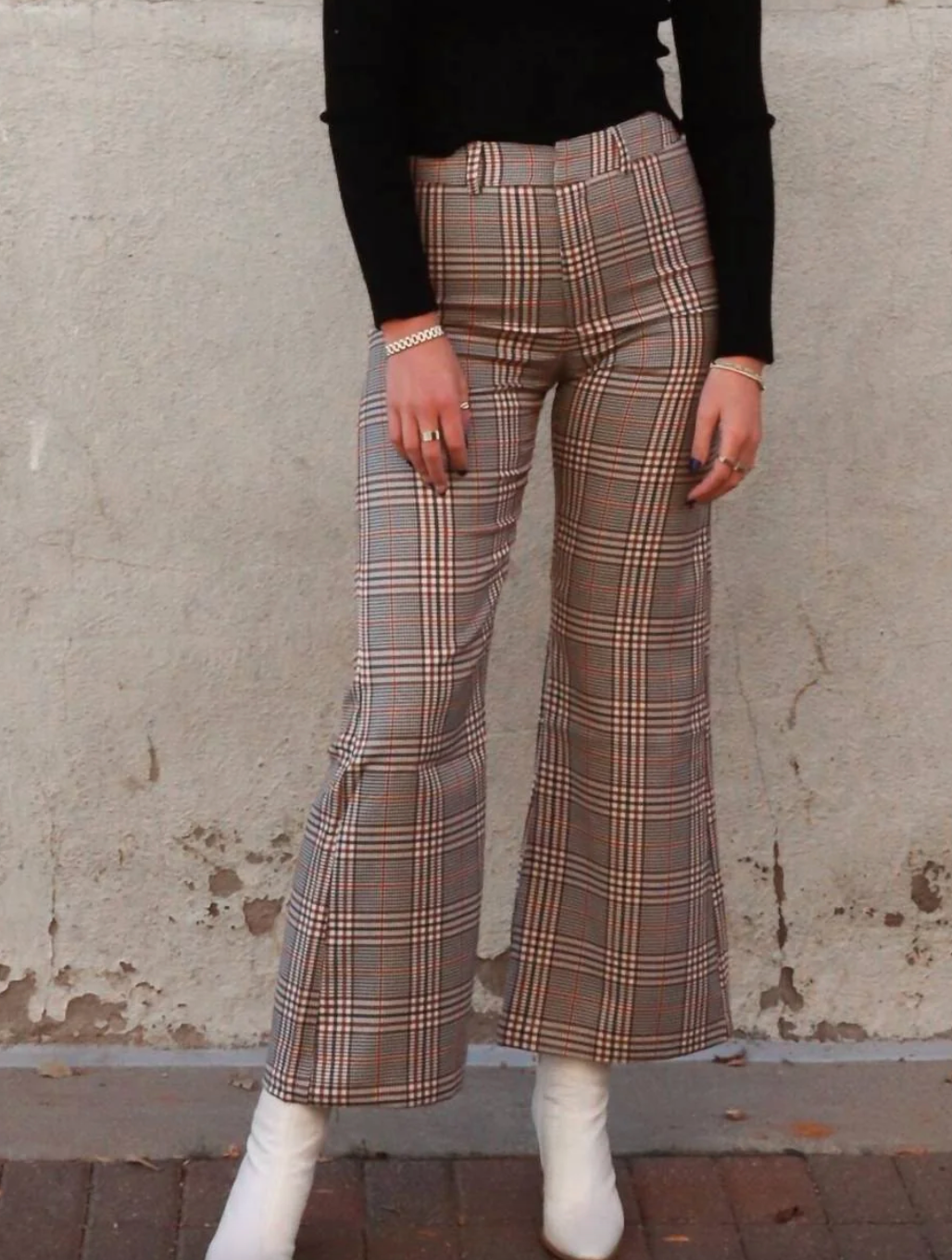 the plaid print trouser