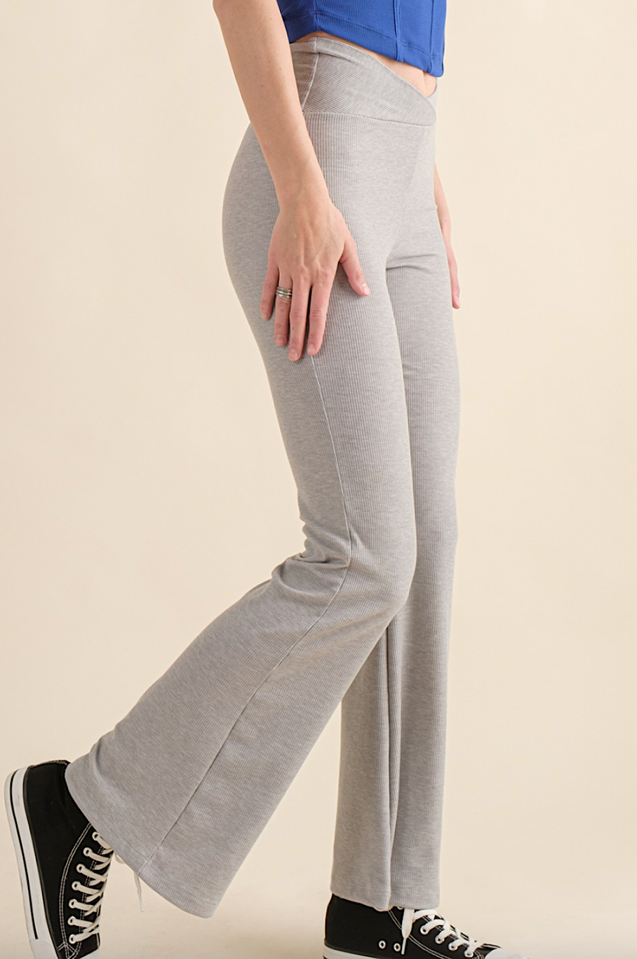 rae ribbed crossover waist yoga pants