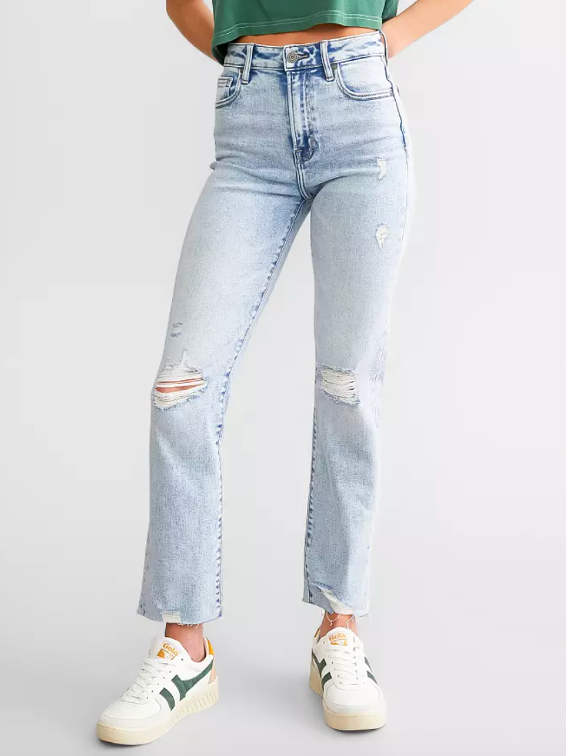 tracey high rise cropped straight denim