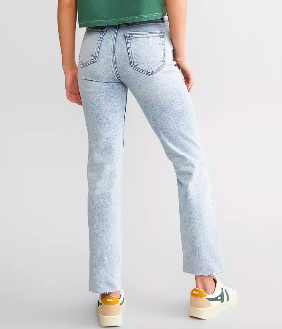 tracey high rise cropped straight denim