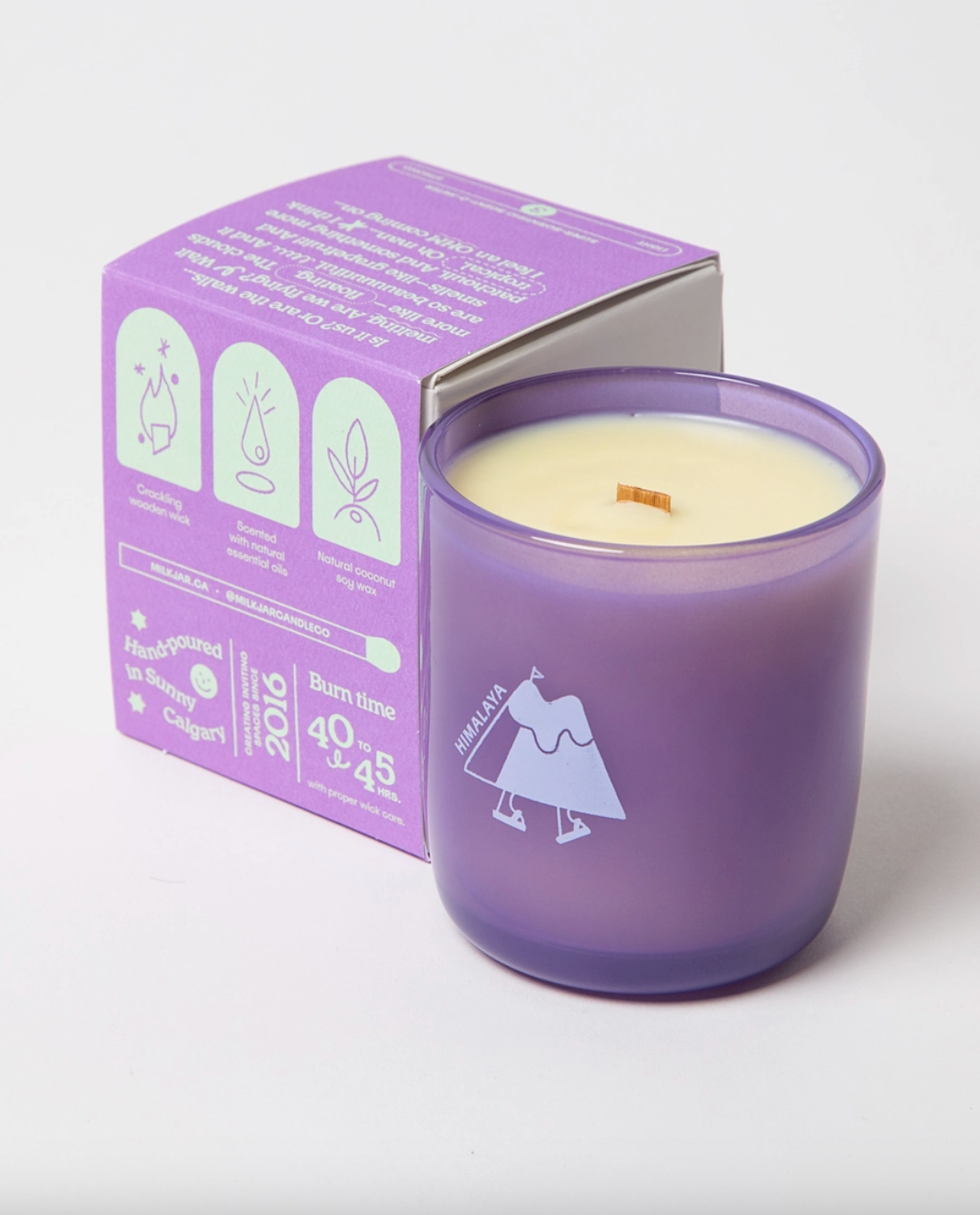 milk jar candle - himalaya