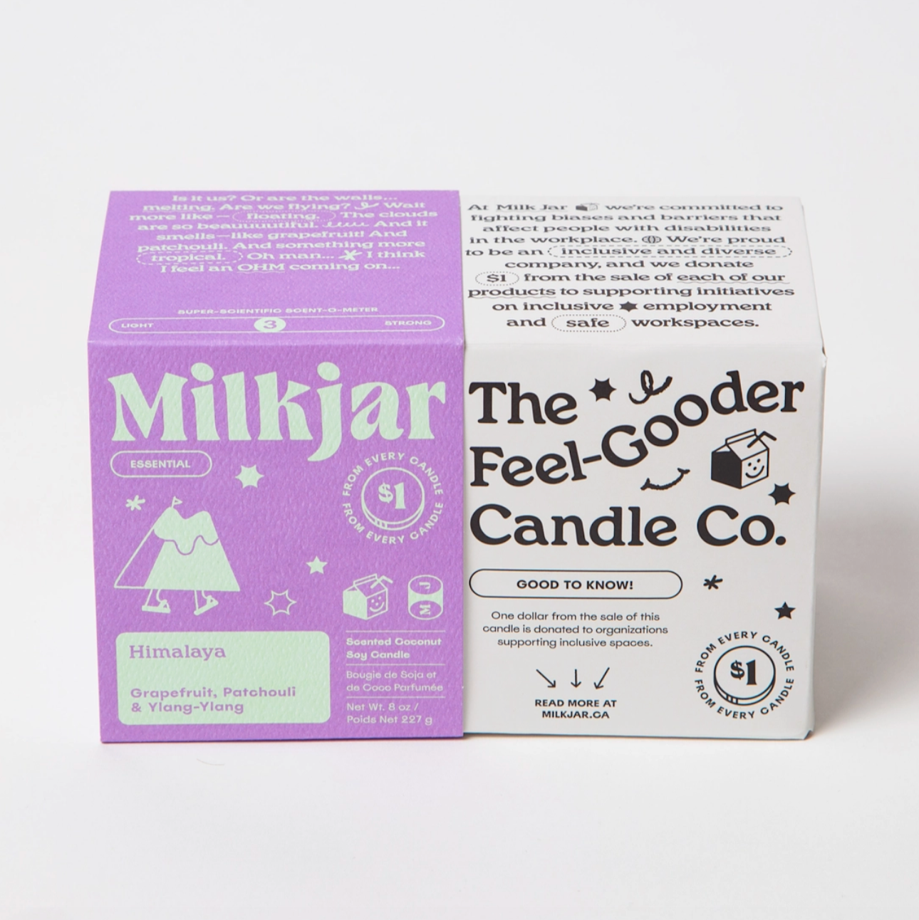 milk jar candle - himalaya