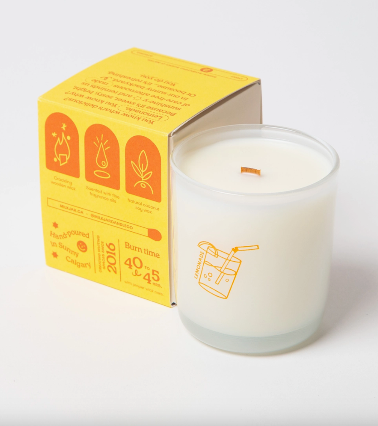 milk jar candle - lemonade