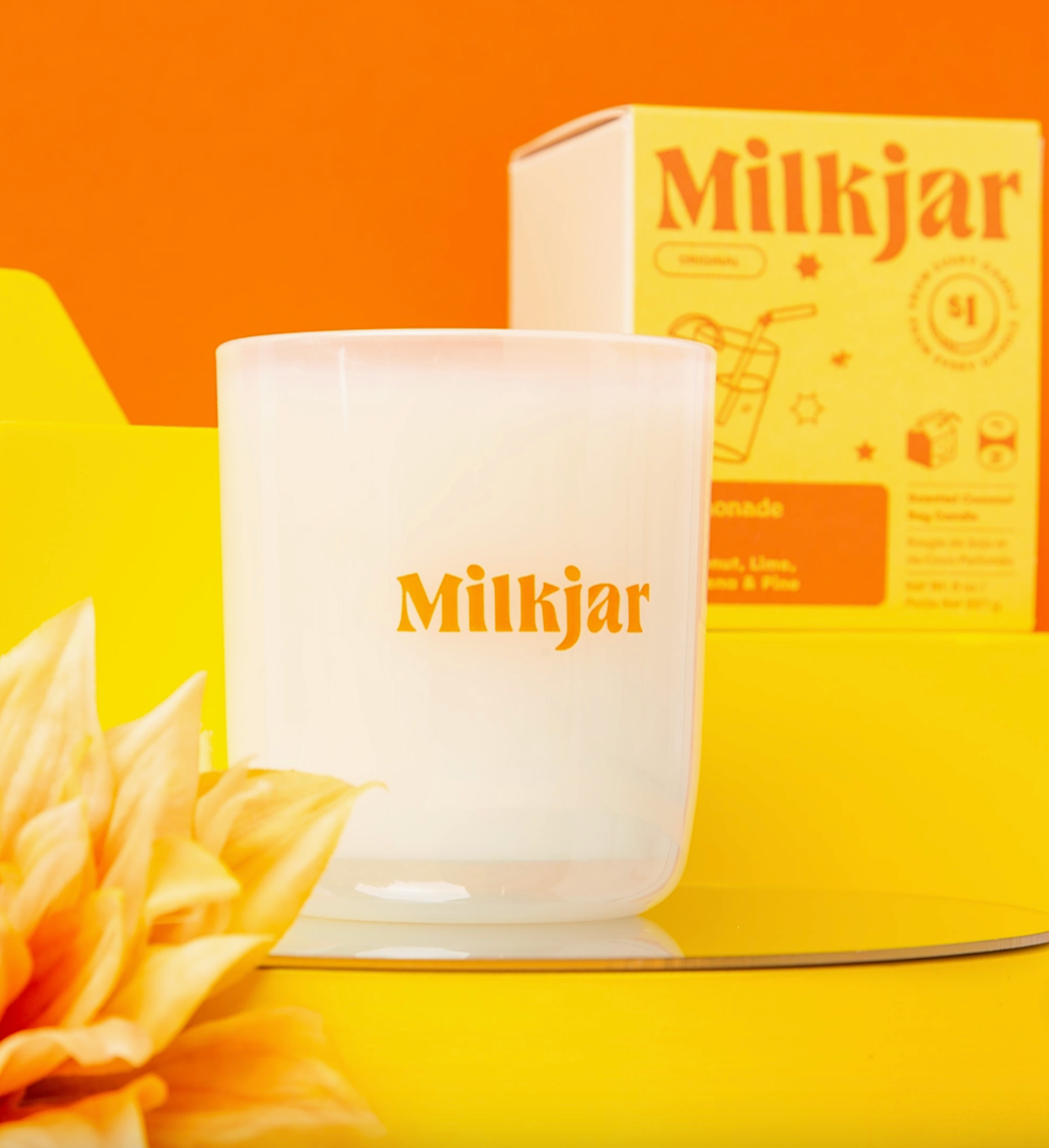 milk jar candle - lemonade