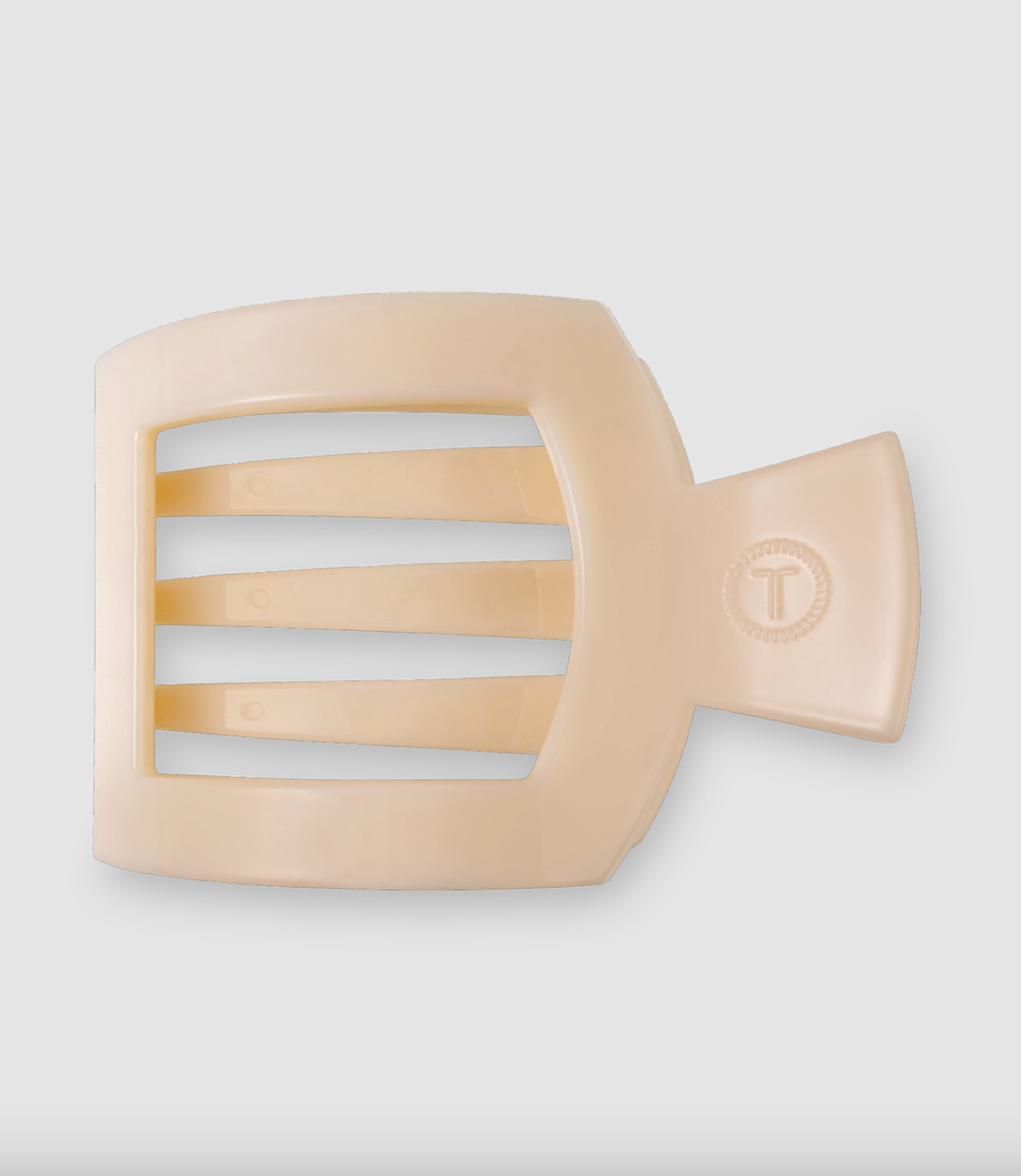 teleties medium flat square clip - neutrals