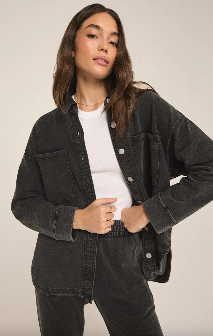 all day knit denim jacket