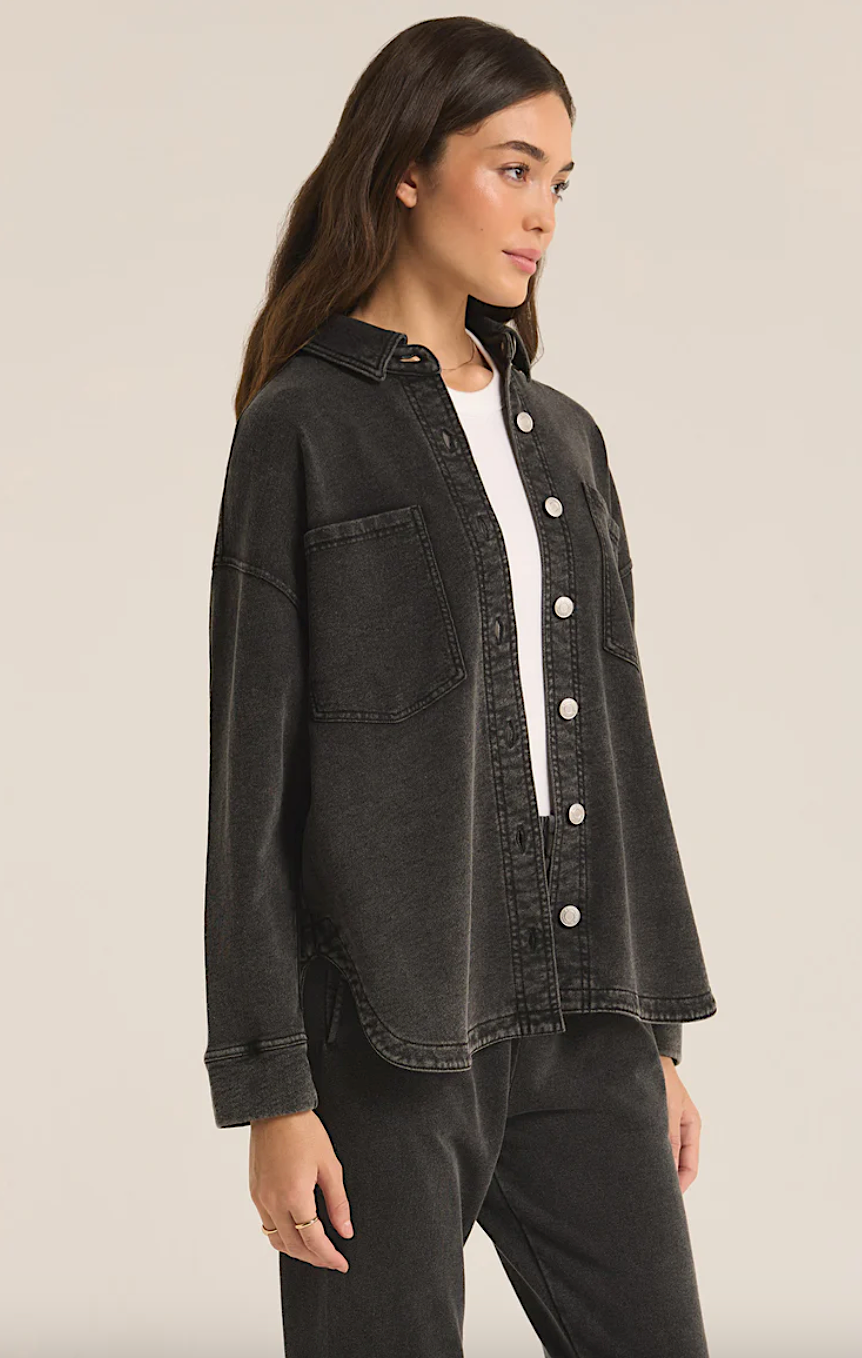 all day knit denim jacket